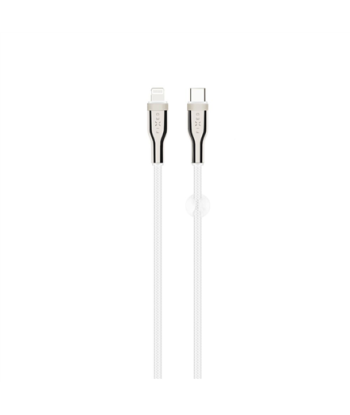 FIXED Braided Cable USB-C/Lightning, 1,2m, White