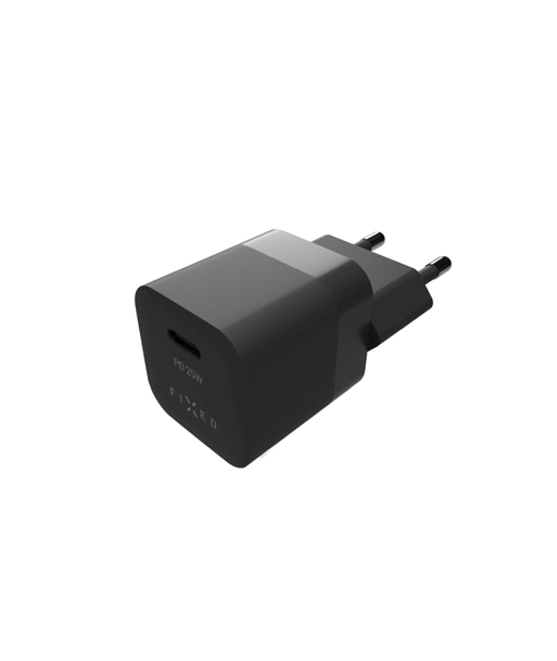 FIXED Mini USB-C Travel Charger 25W, Black