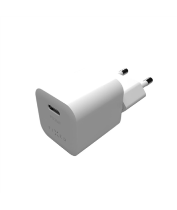FIXED Mini USB-C Travel Charger 25W, White