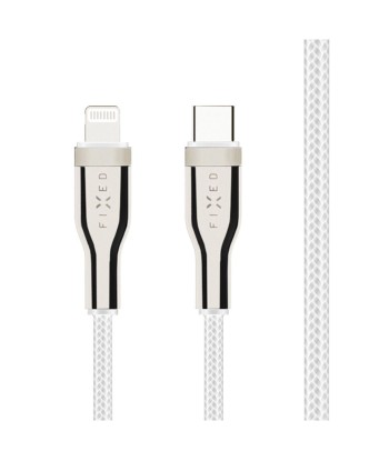 FIXED Braided Cable USB-C/Lightning, 1,2m, White