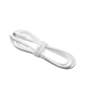 FIXED Жидкий Силиконовый Кабель USB-C - USB-C, 1.2м, 60W, Белый