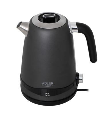 Чайник Adler AD 1295g SS Electric 2200 W 1.7 L Stainless Steel 360° rotational base Grey