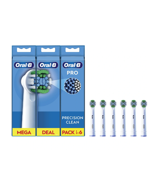Oral-B, Precision Clean Brush Set, EB20RX-6, Heads, For adults, Number of brush heads included 6, White