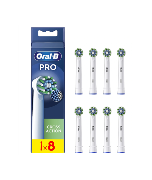 Oral-B, EB50RX-8 Cross Action Pro, Heads, For adults, Number of brush heads included 8, White