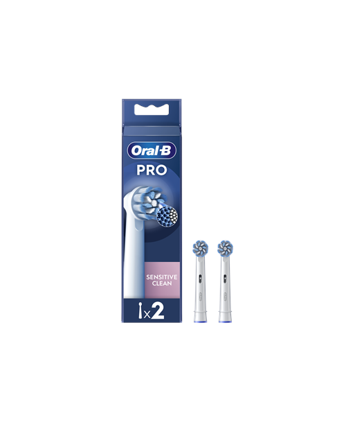 Hambaharja otsikud Oral-B, EB60X-2 Sensitive Clean Pro, Heads, For adults, Number of brush heads included 2, White