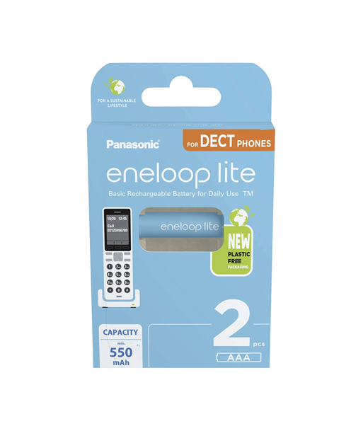 Panasonic, ENELOOP Lite BK-4LCCE/2DE, AAA, 550 mAh, 2 pc(s)