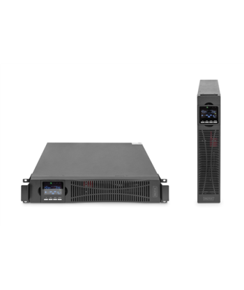DIGITUS OnLine UPS, rack/tower, 3000VA, 3000W, LCD, 8 x C13, 1 x C19, RS-232, USB, SNMP card (optional), relay card (optional)