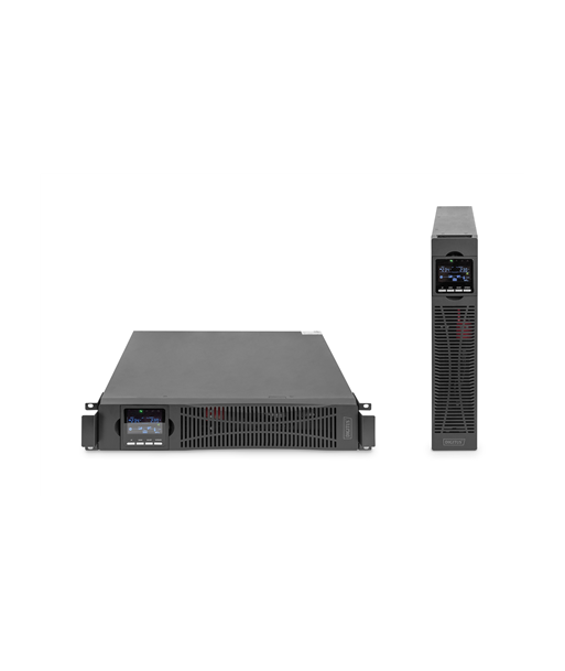 DIGITUS OnLine UPS, rack/tower, 3000VA, 3000W, LCD, 8 x C13, 1 x C19, RS-232, USB, SNMP card (optional), relay card (optional)