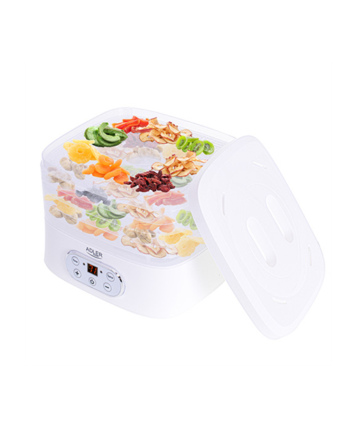 Adler, Food Dehydrator, AD 6658, Power 230 W, Number of trays 5, Temperature control, Integrated timer, White
