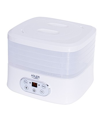 Adler, AD 6658, Power 230 W, Number of trays 5, Temperature control, Integrated timer, White