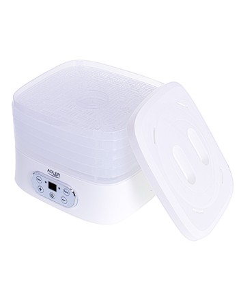 Puu- ja köögiviljakuivati Adler, AD 6658, Power 230 W, Number of trays 5, Temperature control, Integrated timer, White