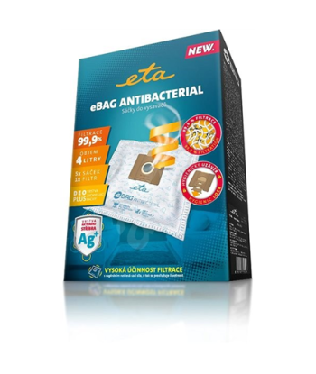 Мешок для пылесоса ETA s Antibacterial ETA960068020 Suitable for all ETA, Gallet bagged vacuum cleaners and others (the list