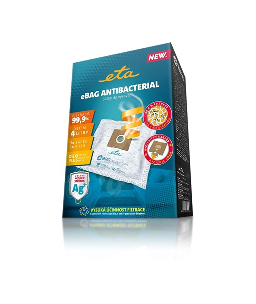 Tolmuimeja kott ETA s Antibacterial ETA960068020 Suitable for all ETA, Gallet bagged vacuum cleaners and others (the list