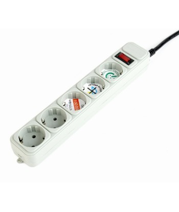 CABLE POWER EXTENSION 1.8M/5OUTL. SPG3-B-6C GEMBIRD