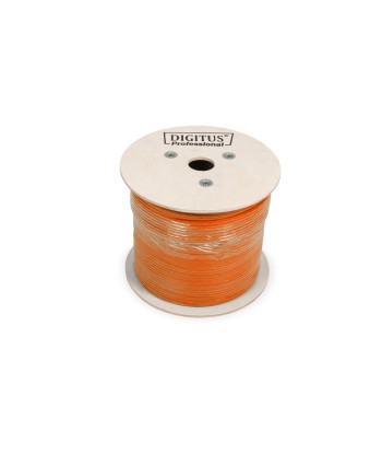 Digutus CAT 7 S-FTP installation cable, 1200 MHz Dca (EN 50575), AWG 23/1, 500m drum, DX, Orange