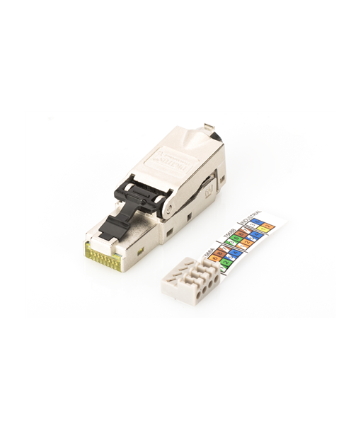 Digitus CAT 6A Field Termination Plug, STP with dust cap, bend relief