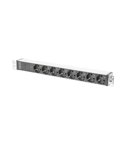 Aluminum outlet strip with pre-fuse | DN-95410 | Sockets quantity 8 Aluminum outlet strip with pre-fuse | DN-95410 | Sockets quantity 8