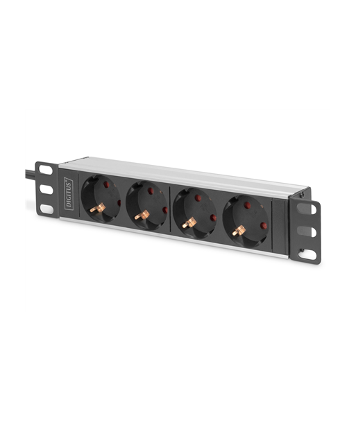 10” Socket Strip with Aluminum Profile, 4-way safety sockets | DN-95418 10” Socket Strip with Aluminum Profile, 4-way safety sockets | DN-95418