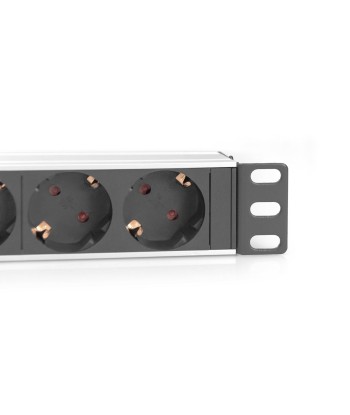 10” Socket Strip with Aluminum Profile, 4-way safety sockets | DN-95418