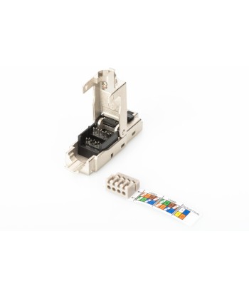 Digitus CAT 6A Field Termination Plug, STP with dust cap, bend relief