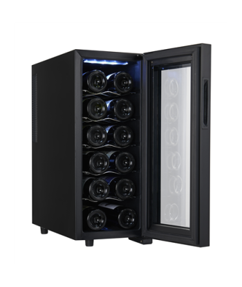Joogikülmik Adler, AD 8083, Energy efficiency class G, Free standing, Bottles capacity 12, Black