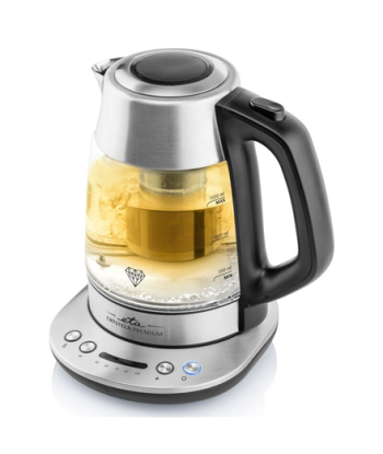 ETA, Kettle, Crystela Premium ETA915390000, Electric, 2200 W, 1.5 L, Glass, 360° rotational base, Stainless steel/Glass
