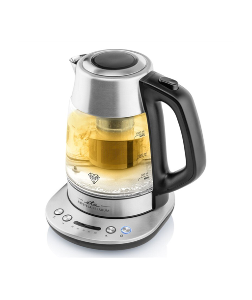 ETA, Kettle, Crystela Premium ETA915390000, Electric, 2200 W, 1.5 L, Glass, 360° rotational base, Stainless steel/Glass
