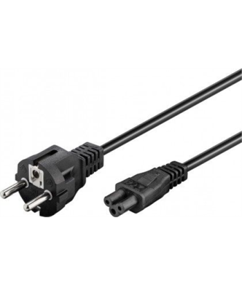 Goobay Power supply cord (safety plug) 93586 Black Safety plug (type F, CEE 7/7) Device socket C5