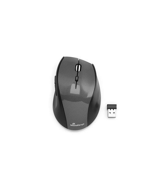 MOUSE USB OPTICAL WRL 5-BUTTON/BLACK MROS207 MEDIARANGE