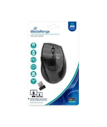 MediaRange MROS207 Juhtmevaba Optiline USB Hiir - Must