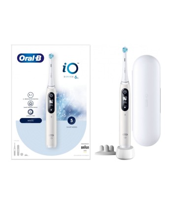 Electric Toothbrush, iO6, Rechargeable, For adults, Number of brush heads included 1, Number of teeth brushing modes 5, White