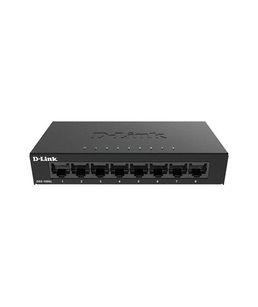 D-Link, Switch, DGS-108GL/E, Unmanaged, Desktop, 1 Gbps (RJ-45) ports quantity 8, 60 month(s)