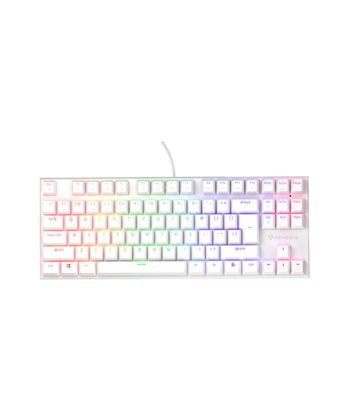THOR 303 White Mechanical Gaming Keyboard - Outemu Peach Silent Switches