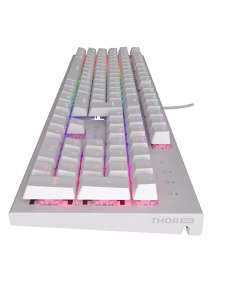 Thor 303 Механическая игровая клавиатура - Белая, переключатели Outemu Peach Silent