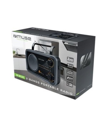 Muse   2-bands portable radio   M-06DS   AUX in   Grey