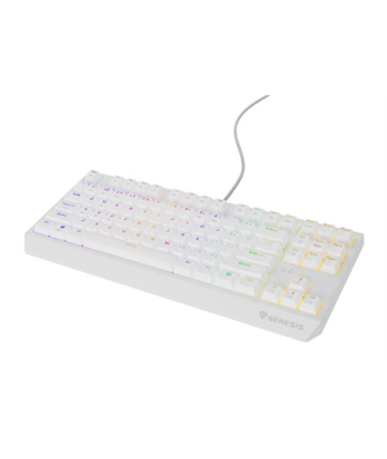 Mehaaniline klaviatuur THOR 230 Wired US White USB Type-A Outemu Brown