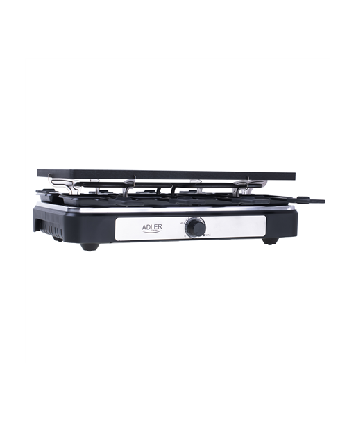 Adler AD 6616 Raclette Grill - Electric Table Grill, 1400W, Black/Stainless Steel Adler AD 6616 Raclette Grill - Electric Table Grill, 1400W, Black/Stainless Steel