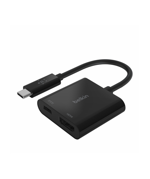 Belkin USB-C to HDMI + Power Adapter - Black Belkin USB-C to HDMI + Power Adapter - Black