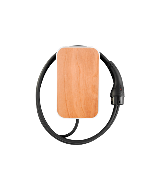 VOOL 22kW EV Laadija (6.5M Kaabel, 4G/WiFi/BT) - Puiduimitatsioon Hele
