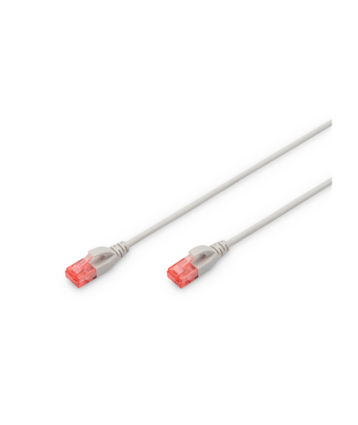 CAT 6 U-UTP Slim patch cord Patch cord Transparent red coloured connector for easy identification of Category 6 (250 MHz) CAT 6 U-UTP Slim patch cord Patch cord Transparent red coloured connector for easy identification of Category 6 (250 MHz)