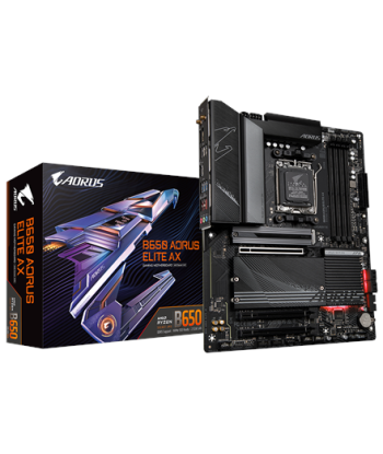 Gigabyte B650 AORUS ELITE AX 1.0 M/B Processor family AMD, Processor socket  AM5, DDR5 DIMM, Memory slots 4, Supported hard disk