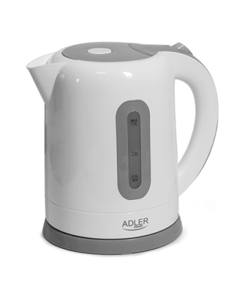 Adler, Kettles, AD 1234, 2200 W, 1.7 L, Plastic, 360° rotational base, White