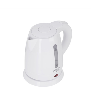 Adler AD 1272 Electric Kettle - 1L, 1600W, Stainless Steel/Polypropylene, 360° Base, White