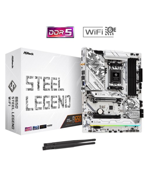 Mainboard ASROCK AMD B650 SAM5 ATX Memory DDR5 Memory slots 4 1xPCI-Express 3.0 16x 1xPCI-Express 4.0 1x 1xPCI-Express 5.0 16x