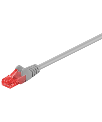 Patch Cable, 68449 CAT 6 U/UTP, PVC AWG 24/7, Cable length: 15 m, Grey