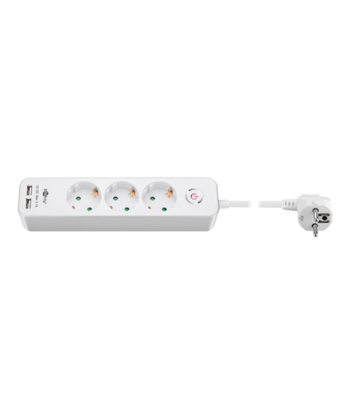 41264 3-Way Сетевой фильтр с выключателем и USB