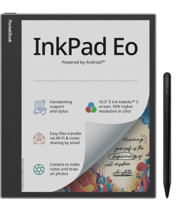 E-luger POCKETBOOK InkPad Eo 10.3" 2480 x 1860 1xUSB-C 1xMicroSD Card Slot Bluetooth Grey PB1042-M-WW