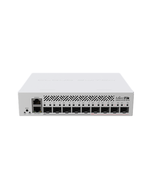 MikroTik Cloud Router Switch CRS310-1G-5S-4S+IN No Wi-Fi, Managed L3, Rackmountable, 10/100/1000 Mbit/s, Ethernet LAN (RJ-45) po