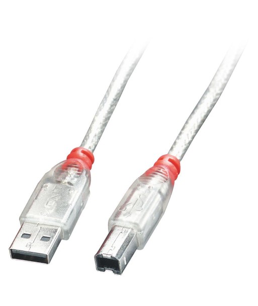 Lindy USB 2.0 A-B kaabel - 0.2m - Läbipaistev - Kvaliteetne Ühendus Lindy USB 2.0 A-B kaabel - 0.2m - Läbipaistev - Kvaliteetne Ühendus