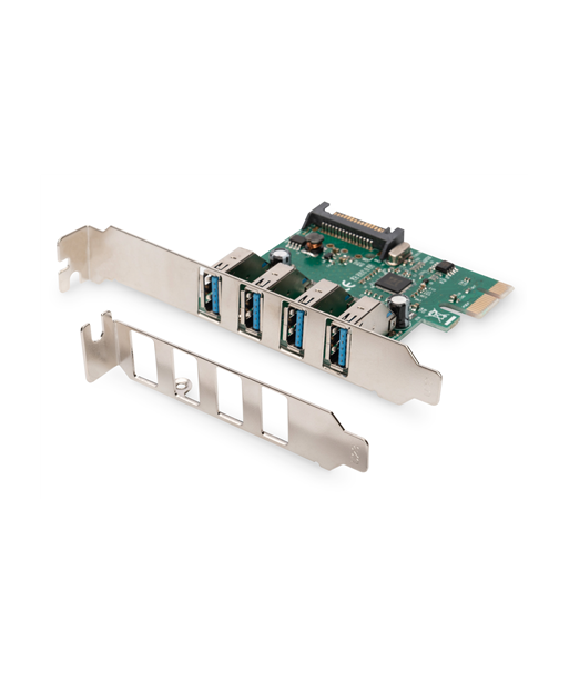 Digitus USB 3.0, 4 Port, PCI Express Add-On card 4 Ports A/F External, VL805 chipset DS-30221-1 Digitus USB 3.0, 4 Port, PCI Express Add-On card 4 Ports A/F External, VL805 chipset DS-30221-1